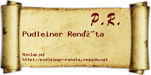 Pudleiner Renáta névjegykártya
